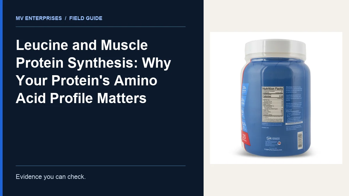 Editorial cover for Leucine and Muscle Protein Synthesis: Why Your Protein's Amino Acid Profile Matters