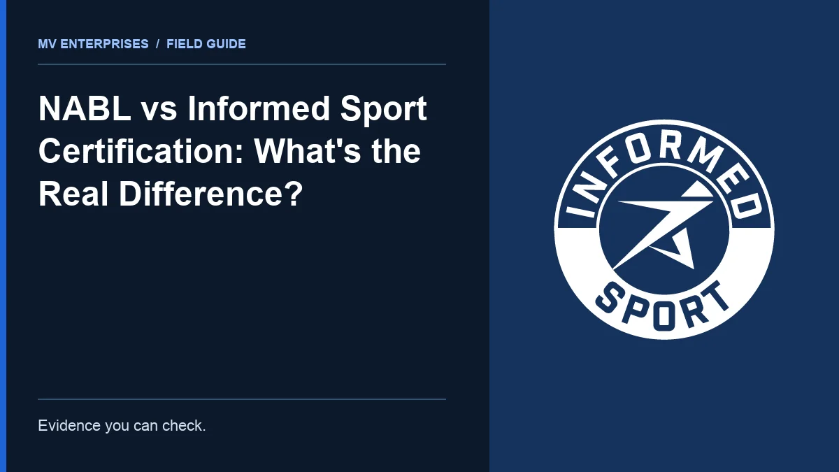 Editorial cover for NABL vs Informed Sport Certification: What's the Real Difference?