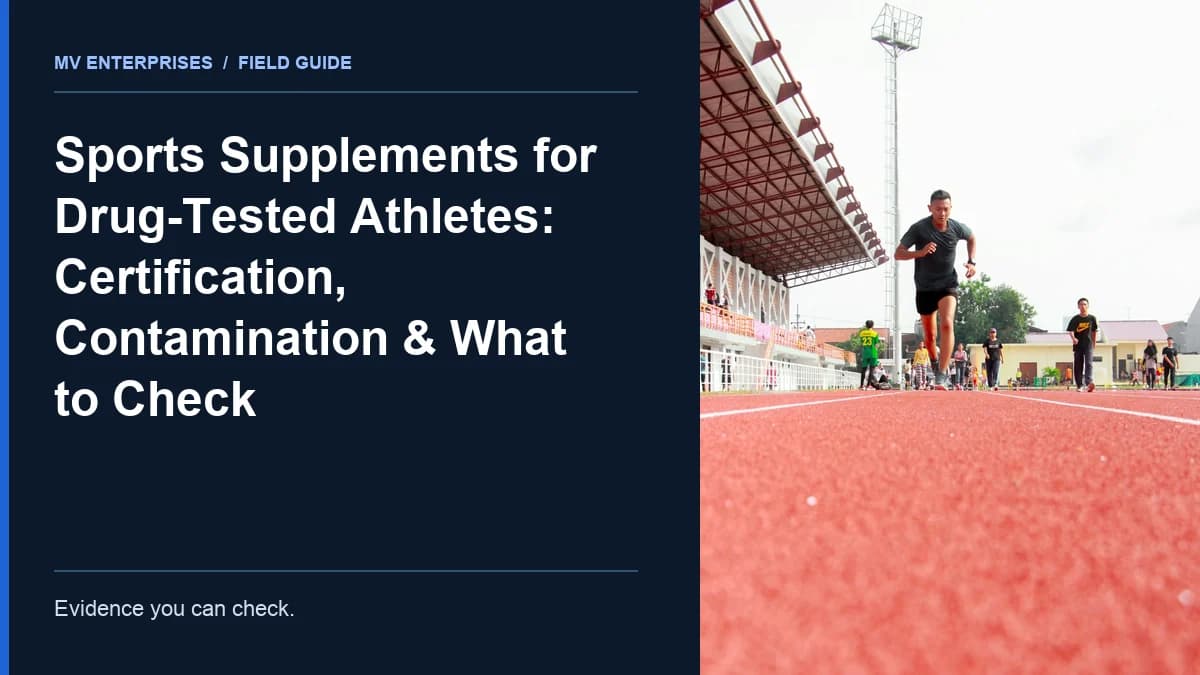 Editorial cover for Sports Supplements for Drug-Tested Athletes: Certification, Contamination & What to Check